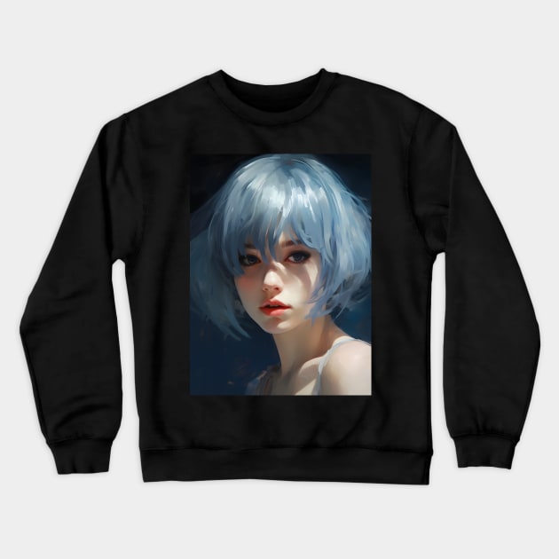 Discover Apocalyptic Anime Art and Surreal Manga Designs - Futuristic Illustrations Inspired by Neon Genesis Evangelion Crewneck Sweatshirt by insaneLEDP